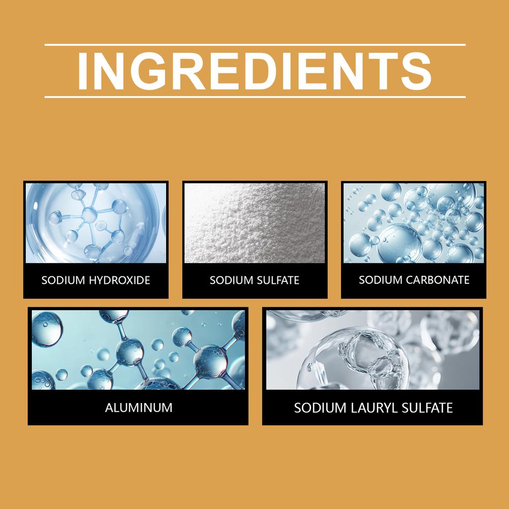 Средство для прочистки труб, Мощная пенящаяся формула для устранения засоров в кухонной раковине, ванной комнате и душевых стоках, Универсальный порошок для очистки труб для быстродействующего результата