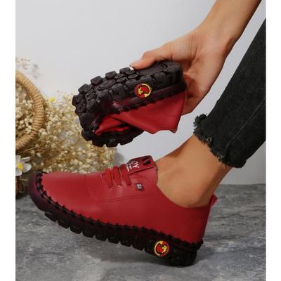 Мода Новая Мода Весна Повседневная Женская Обувь Платформа Лоферы На Шнуровке Кожа Удобные Балетки Слипоны Обувь для Мамы Zapatos Mujer