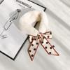 Women Fake Collar Tie Winter Faux Fur Woman False Collar Girls Detachable Fur Collar Ribbon Warm Scarfs for Ladies Neckerchiefs