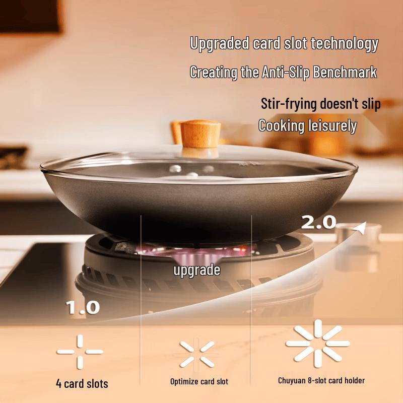ROBAM CF2C Cast Iron Wok with Round Anti-Slip Base