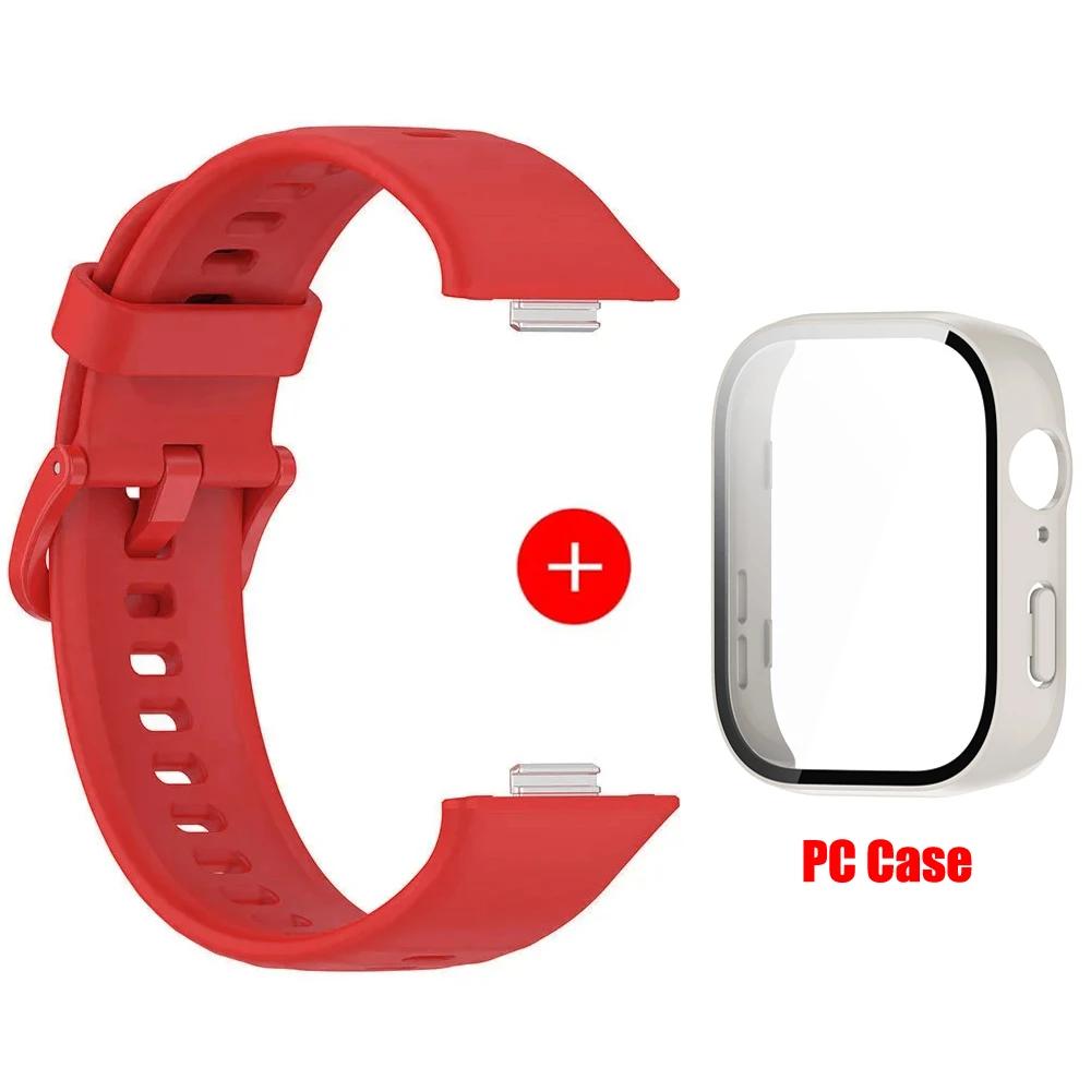 Tempered glass case+band For Huawei Watch Fit 3 Strap silicone sport bracelet for Huawei Fit3 Replacement watchband Accessories