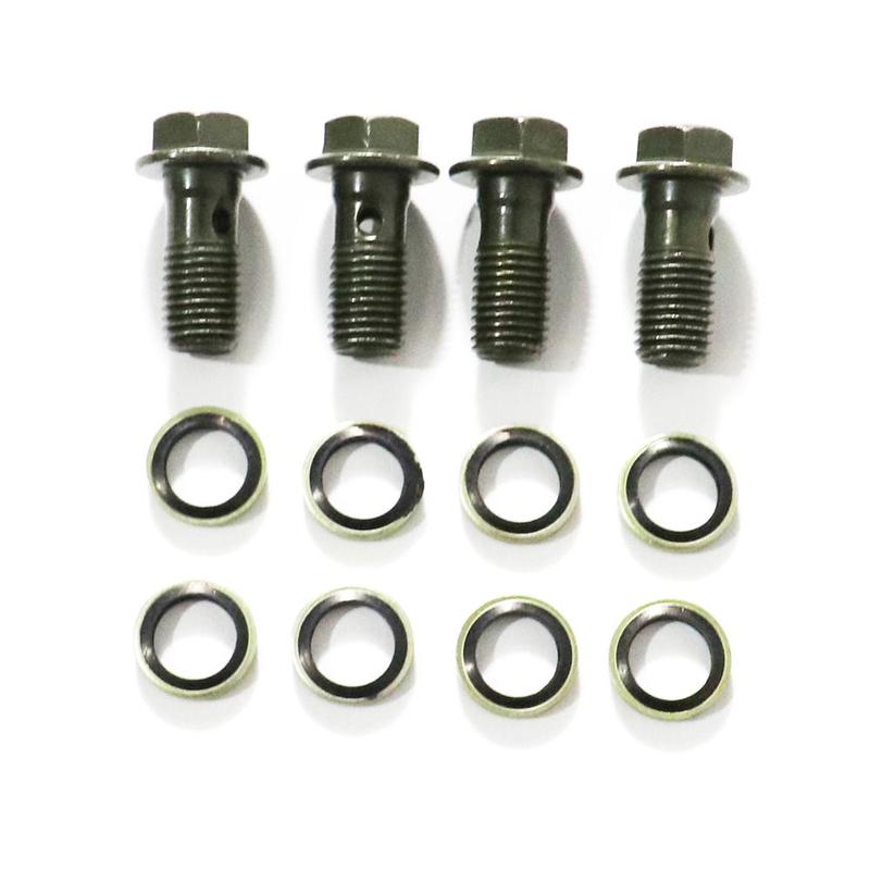 Universal Motorcycle Parts Motor Oil Cooler Adapter Fittings Screw Brake M8/M10 Screws With Gasket Oil Cooler Line Bolts Screws