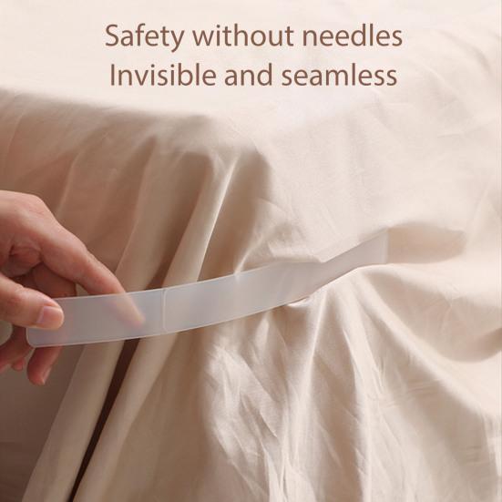4/8Pcs Bed Sheet Holder with Lock Strip Bedsheet Corner Fastener Keep Sheets Tight All Mattress Size Fitted Sheet Fixing Clip Keeper