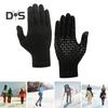 1 Pair Thermal Gloves Knitted Elastic Anti-slip Keep Warm Screen-touching Great Friction Particle Palm Winter Gloves Unisex Riding Gloves