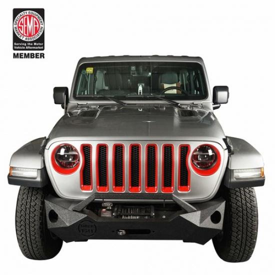 Декоративная накладка на фару для Jeep Wrangler JL Sport/Sport S 18+ Красная