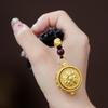 Brass Chinese Style Lucky Pendant Copper Car Key Ring Auspicious Zodiac Cornucopia Key Chain  Men