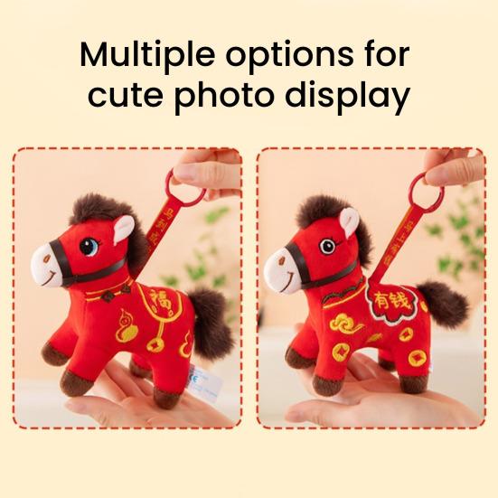 Мягкая игрушка лошадь кукла китайский год лошади статуэтка плюшевый зодиак