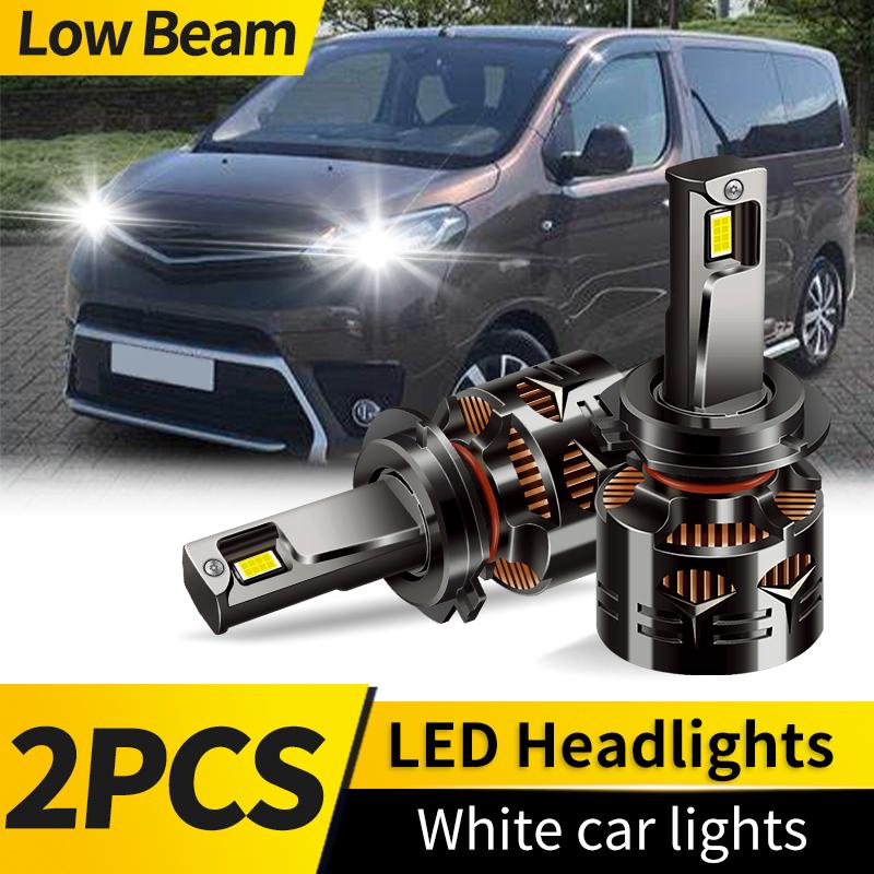 2PCS For Toyota PROACE VERSO MPY 2016-2025 Canbus H7 LED Headlight H1 Hi/Lo Beam Lamp Super Bright 6000K White Front Lights