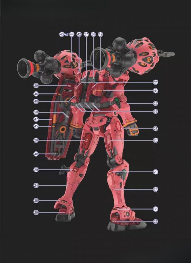 [EVO] HG 1144 Красный Гандам и Белый Гандам Эксклюзивные декали для переноса водой Флуоресцентные детализированные наклейки-слайдеры для воды [Б/У]