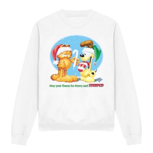 Гарфилд унисекс взрослый веселый и полосатый свитшот