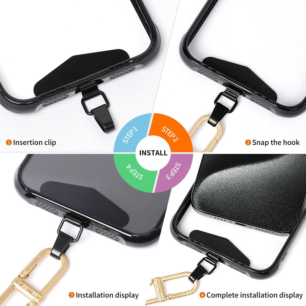 Металлическая треугольная накладка-петля для телефона для ремешка