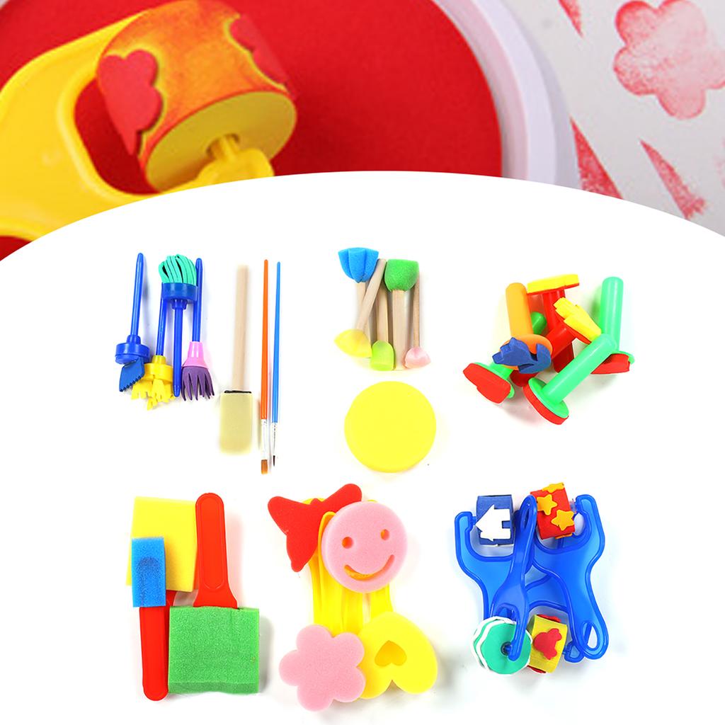 30 шт. Губка штамп дети живопись DIY пенопластовые кисти художественные ремесла инструменты для рисования для детей раннего возраста