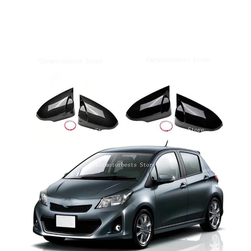 Car Rearview Side Mirror Cover Fit For Toyota VITZ 2012 2013 2014 2015 2016 2017- 2019 Wing Cap Rear View Case Trim
