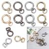 Round Push Trigger Snap Clasp Clip Carabiner Purses Handbags Spring O-Ring Buckles Bag Belt Buckle