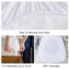Waterproof Fitted Sheet Breathable Anti-Bacteria Solid Color Modern Mattress Cover Urine Double Bedspread Sheets Bed Set