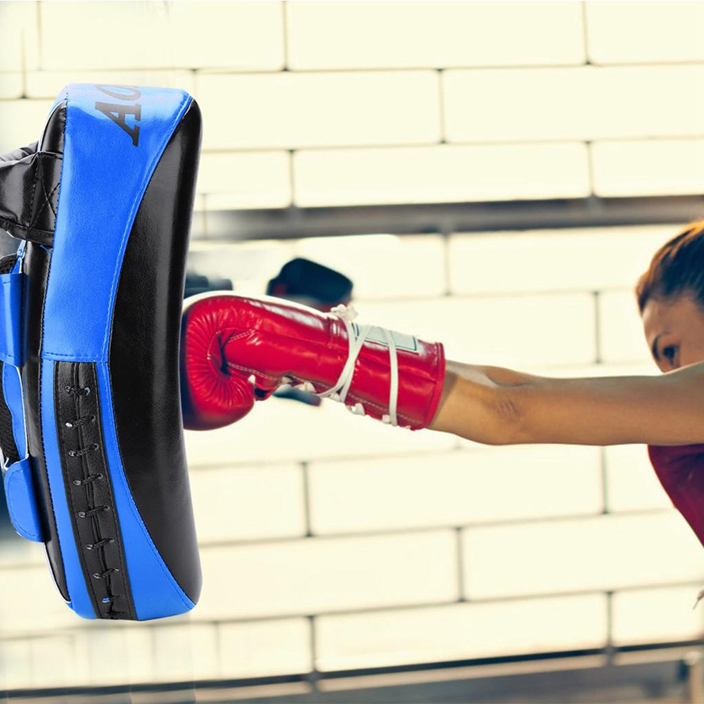 Муай Тай Бокс Удары Ногами Изогнутая Площадка Рука Ноги Цель Удары Тренировочный Щит(синий)
