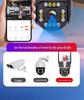 Three-Lens 360° Mobile Camera with Remote Monitoring & Intelligent Human-Shape Tracking