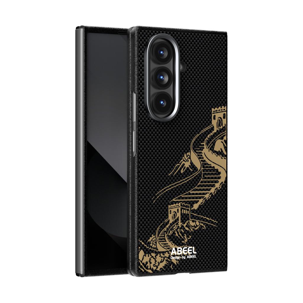 For Samsung Galaxy Z Fold 7 Case Hard Business Carbon Fiber Metal Lens Magnetic Protective Phone Cover For Galaxy Z Fold7 Shell