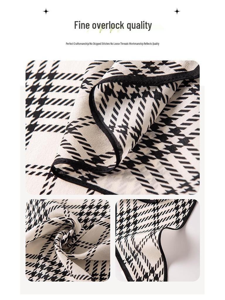 Элегантный Универсальный Шарф из 100% Шелка Малбери: Осенняя женская шаль от солнца из крепдешина