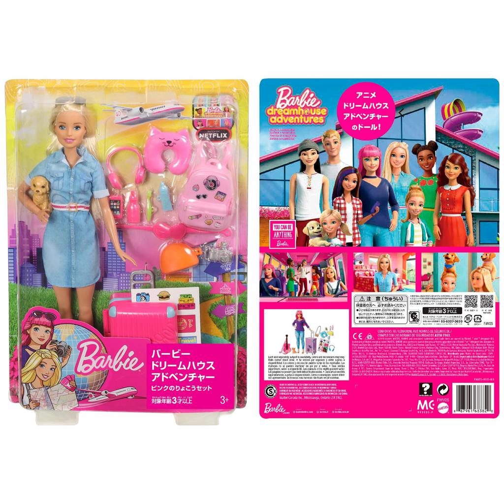 Barbie Dream House Adventure Pink Ryoko Set Dress Up Play для детей от 3 лет и старше, синий FWV25 Doll/Doll Play/Pretend