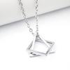 Men Necklace Contrast Color Triangle Shape Hip-hop Style Retro Men Pendant for Daily Wear