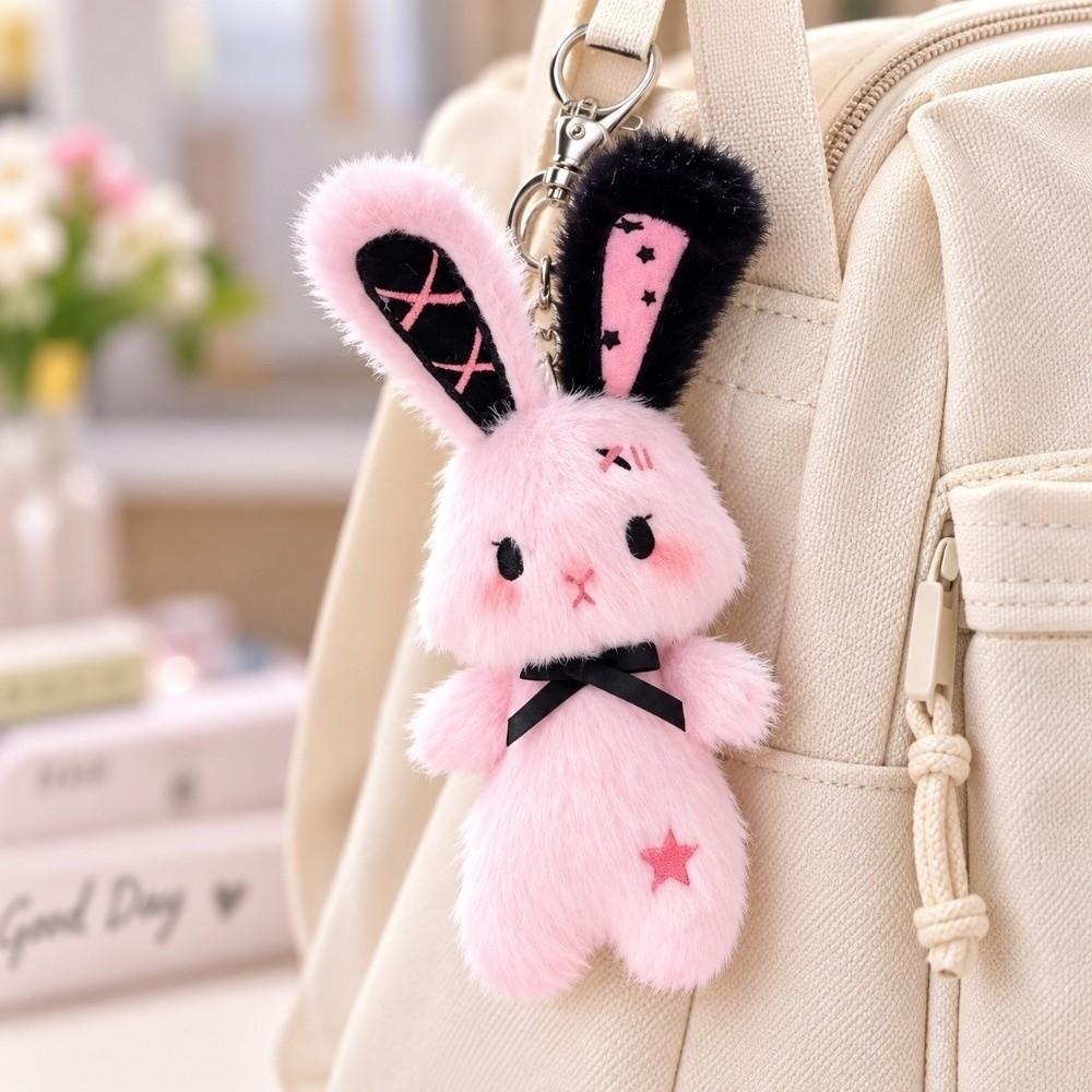 Soft Fluffy Bunny Pendant Miniature Size Astrology Bunny Keychain Best Friends