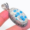 K2 Blue Azurite Handmade 925 Sterling Silver Jewelry Pendant 2.17" S6R56