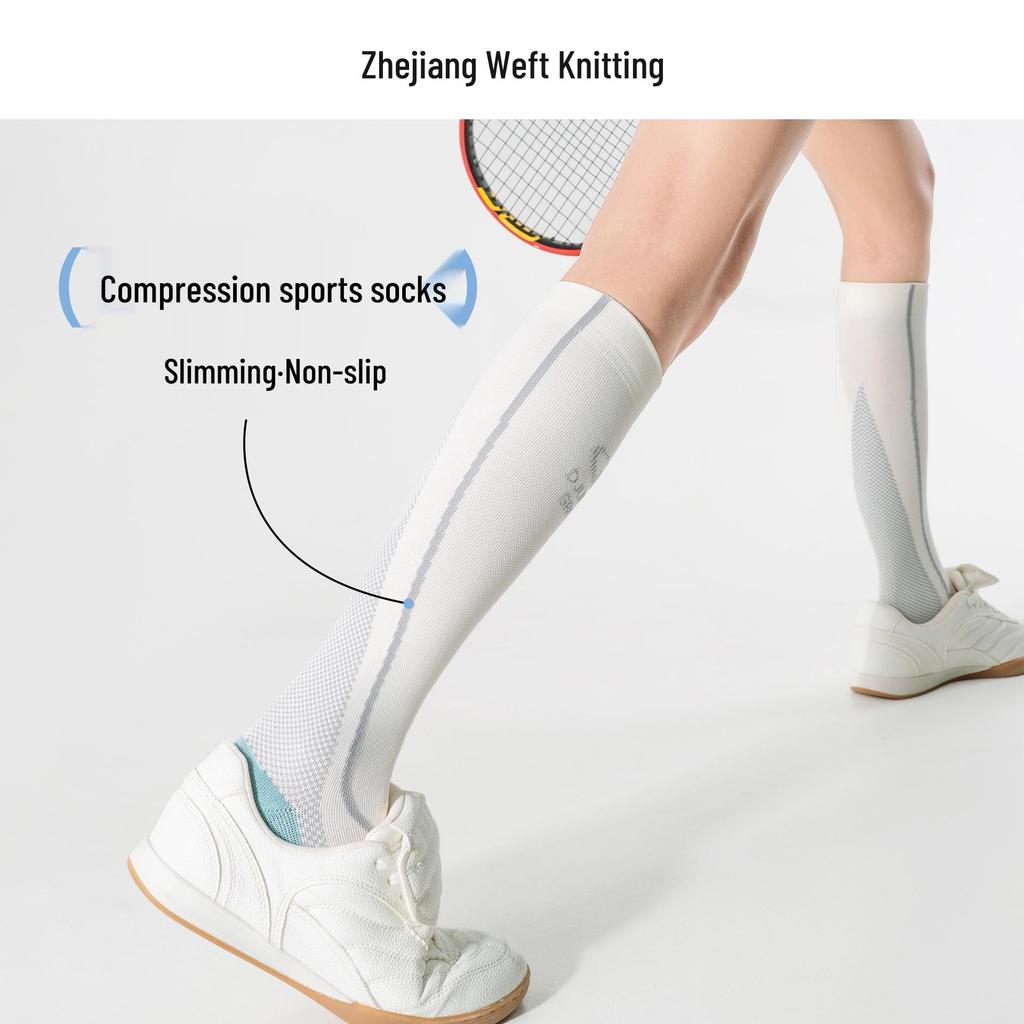 Женские компрессионные гольфы до колена с микродавлением для йоги, бега, прыжков и поддержки икроножных мышц