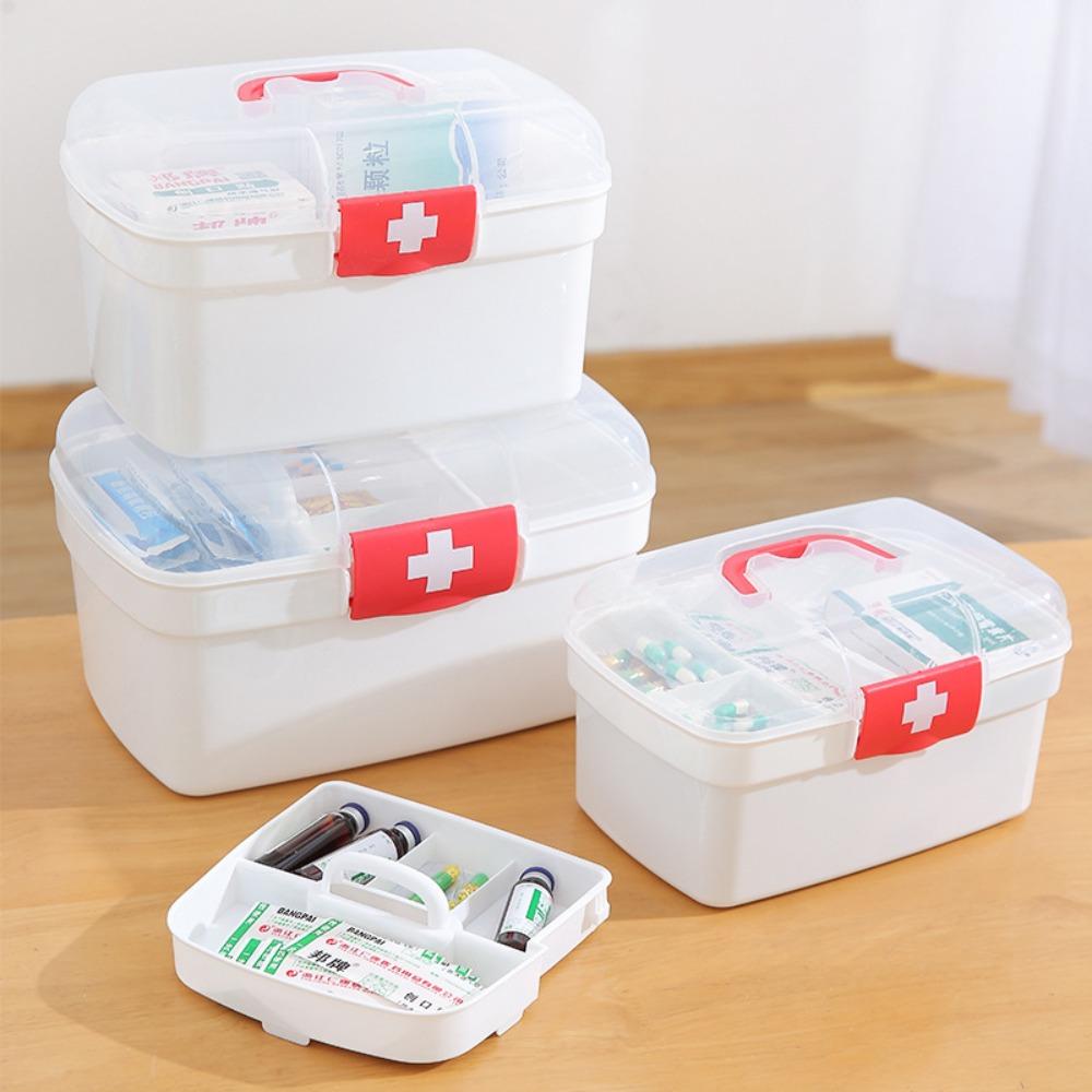Plastic Jewelry Organizer Multi Layer Medicine Box Usefull Pills Storage Box Small Items