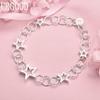 925 Sterling Silver Star Chain Bracelet Fashion Wedding Jewelry