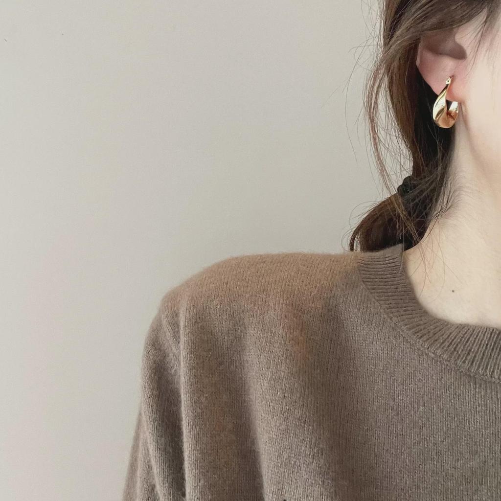 Европейские и американские серьги-иглы из серебра 925 пробы с геометрическим узором и витой темперой в стиле ретро