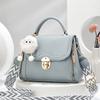 Solid Pu Color Single Shoulder Crossbody Bag With Zipper Women Compartments