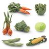 Реалистичный набор овощей из 7 штук Модель включает шпинат, морковь, кукурузу, капусту, лук, эдамаме. Изготовлен из прочного ПВХ.