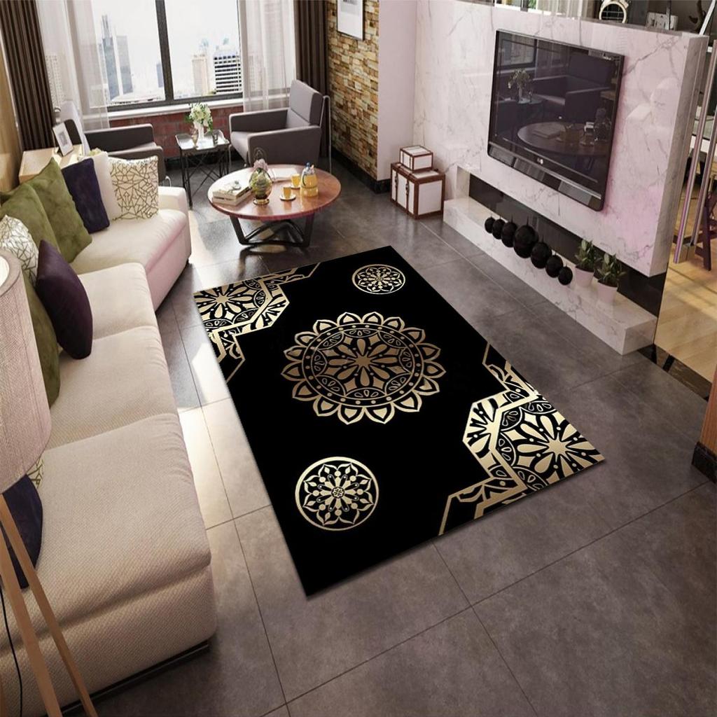 EPeddler Home Современный золотой узор Цифровая печать Моющаяся нескользящая точечная основа Новое поколение Коврик для кухни, гостиной, прихожей и напольный коврик