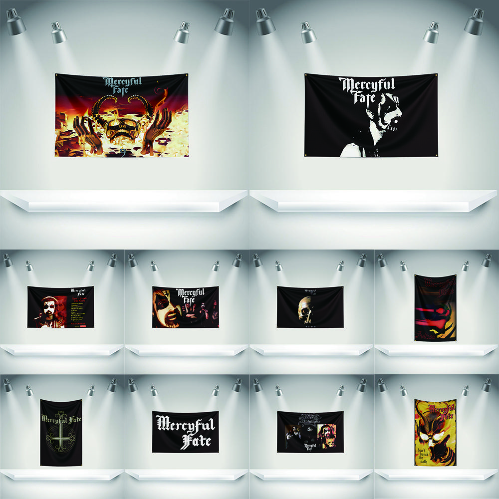 Флаг музыкальной группы 3x5 футов Для фанатов Mercyful Fate Баннер HD-печать Латунные люверсы Декор стены гаража, спальни, гостиной, общежития Гобелен