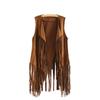 Women Autumn Winter Suede Ethnic Sleeveless Tassels Fringed Vest Cardigan