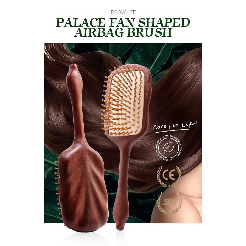 Detangling Hair Brush Women Custom Name Sandalwood HairBrush Wide Tooth Paddle Hairbrush Wood Comb for Hair Massage Scalp Brush