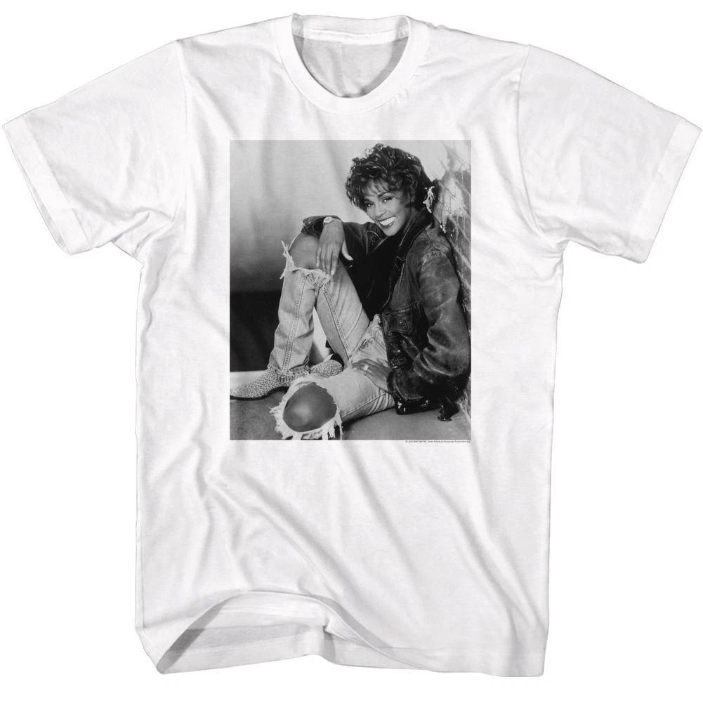 Whitney Houston Bw Brick Wall Sit Music Children's T-shirt