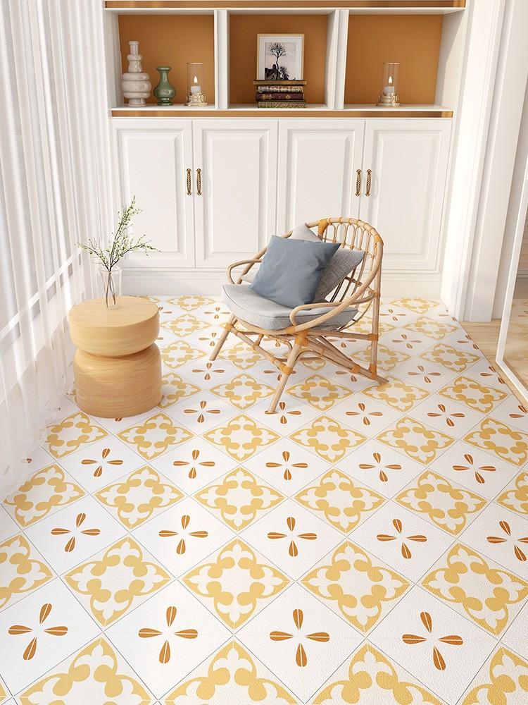 Simple Style Balcony Waterproof Floor Mat Stain and Oil Resistant Kitchen Carpet Large Area PVC Leather Rugs Home Washable Rug