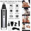 4 In 1 Rechargeable Men Electric Nose Ear Trimmer Hair Clipper Electric Beard Eyebrow Ear Nose Hair Shaver