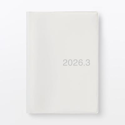 MUJI Понедельник Март Белый 76418801 Ежемесячный/Еженедельный Планировщик, Старт, 2026, B6, Серый,