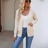 Women's Autumn and Winter Knitted Cardigan V-Neck Long Sleeve Solid Colour Single Breasted Sweater