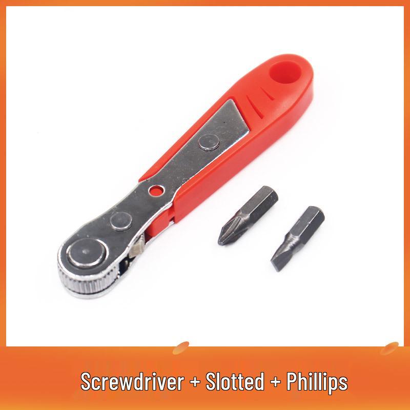 36-Tooth Ratchet Screwdriver and Bit Socket Set with L-Shaped Wrench for Household Repairs