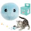 Cat Interactive Ball Smart Pet Cat Toys Plush Electric Catnip Training Toy Kitten Touch Sounding Pet Product Squeak Toy Ball