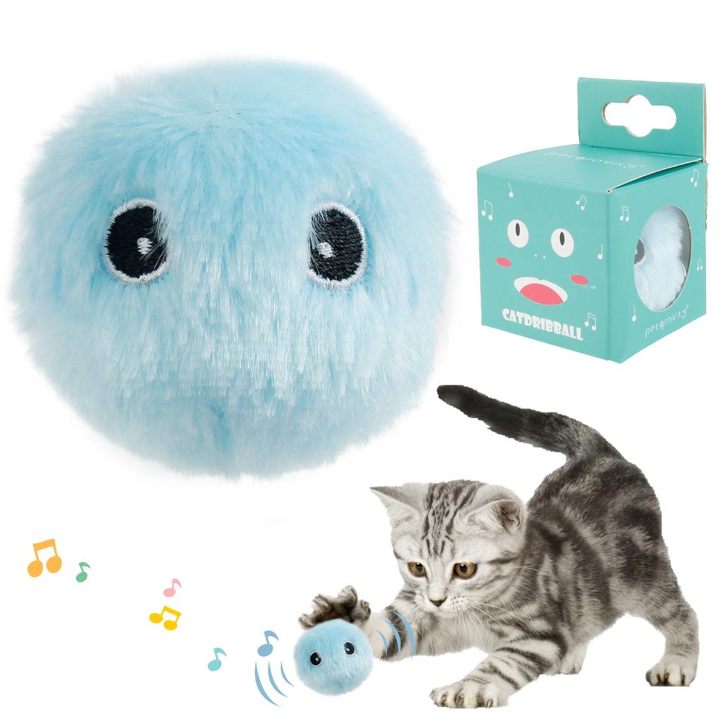Cat Interactive Ball Smart Pet Cat Toys Plush Electric Catnip Training Toy Kitten Touch Sounding Pet Product Squeak Toy Ball