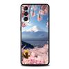 Япония Гора Фудзи Картина Цветение сакуры Чехол для телефона Для Samsung Galaxy S25 S24 S23 S22 S20 Ultra S21 FE 5G S10 Plus S10E Чехол