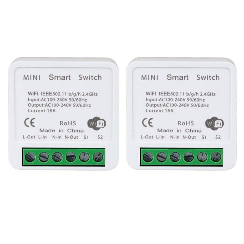 16A MINI Wifi Switch DIY Smart Home 2-way Control Relay Smart LIfe APP Control Remotely Timer Works With Alexa Google Home Alice