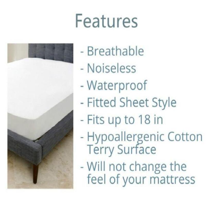 Cotton Terry Waterproof Mattress Cover Fitted Sheet Style Dust Mites Mattress Protector For Foam Mat