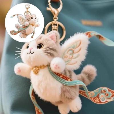 Плюшевые Кошки/Олени Брелок Мягкая Игрушка Животное Шарм для Сумки Ручной Работы Кошелек Подвеска Аксессуар для Любителей Мультфильмов