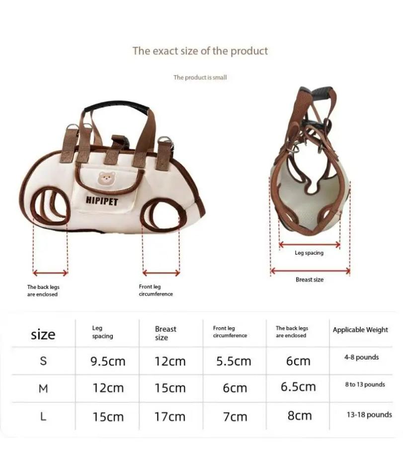 Portable Outdoor Breathable Traction Backpack Dog Leash Cat and Dog Harness Can Be Carried or Crossbody Cat Bag Pet Supplies